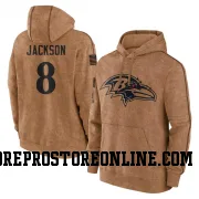 Brown Youth Lamar Jackson Baltimore Ravens 2023 Salute To Service Club Pullover Hoodie