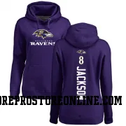 Purple Women's Lamar Jackson Baltimore Ravens Backer Pullover Hoodie